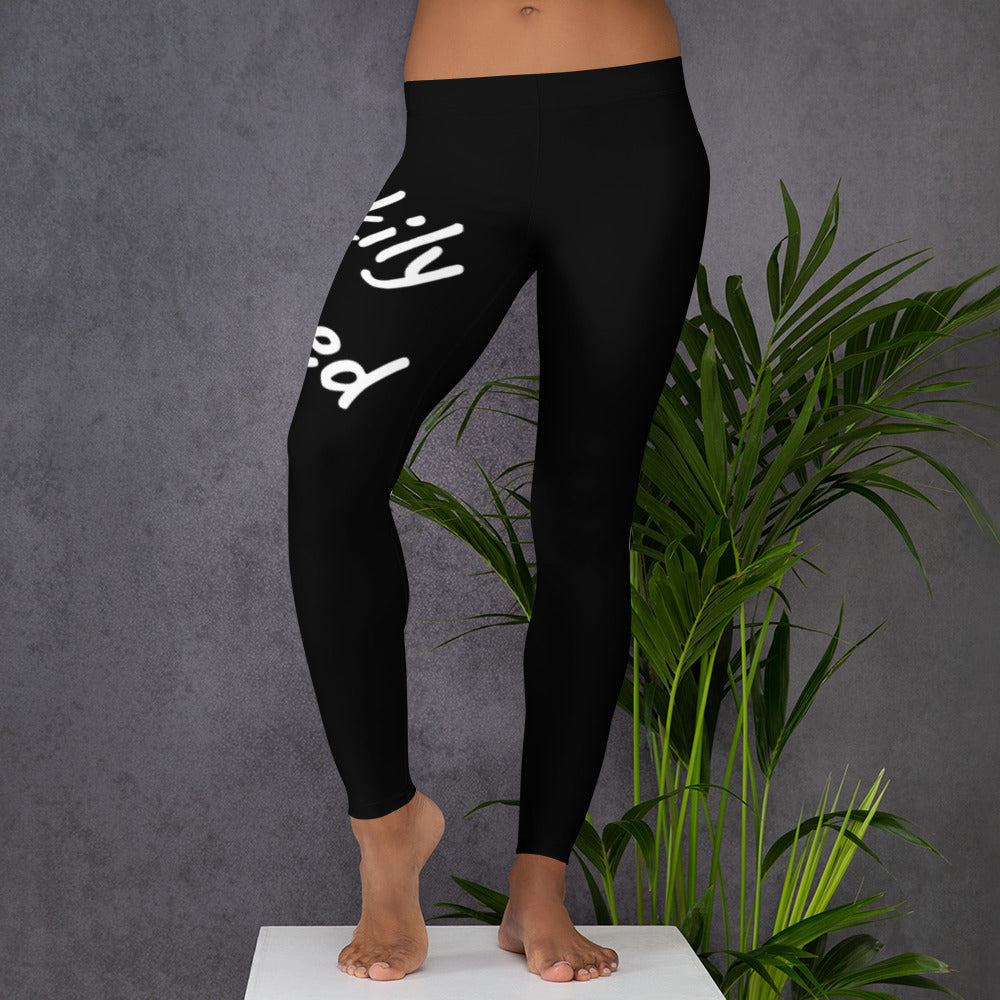 Luckily Blessed Leggings (Black)