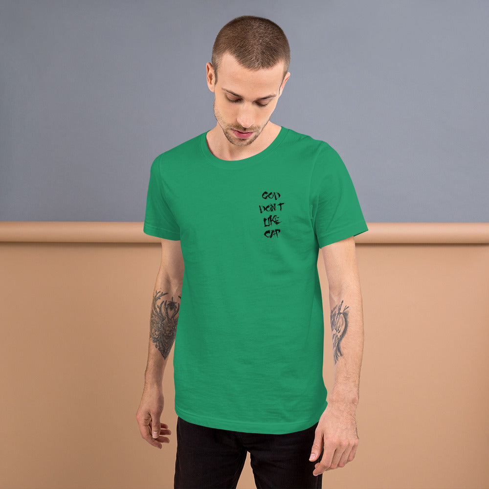 God Don’t Like Cap Short-Sleeve Unisex T-Shirt small print