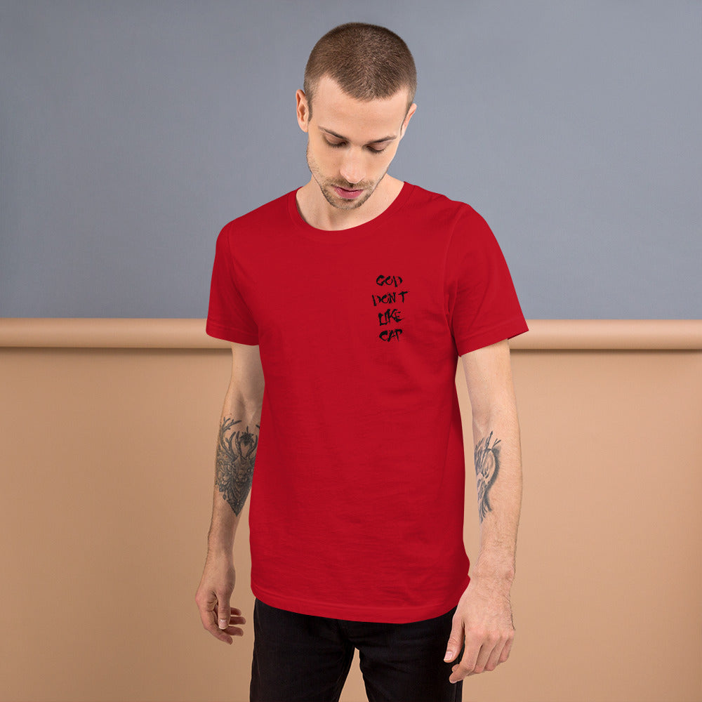 God Don’t Like Cap Short-Sleeve Unisex T-Shirt small print