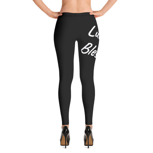 Luckily Blessed Leggings (Black)