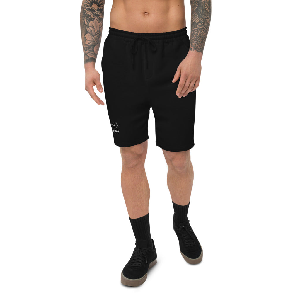 Men's Luckily Blessed fleece shorts