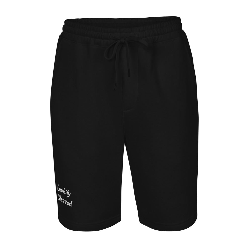 Men's Luckily Blessed fleece shorts