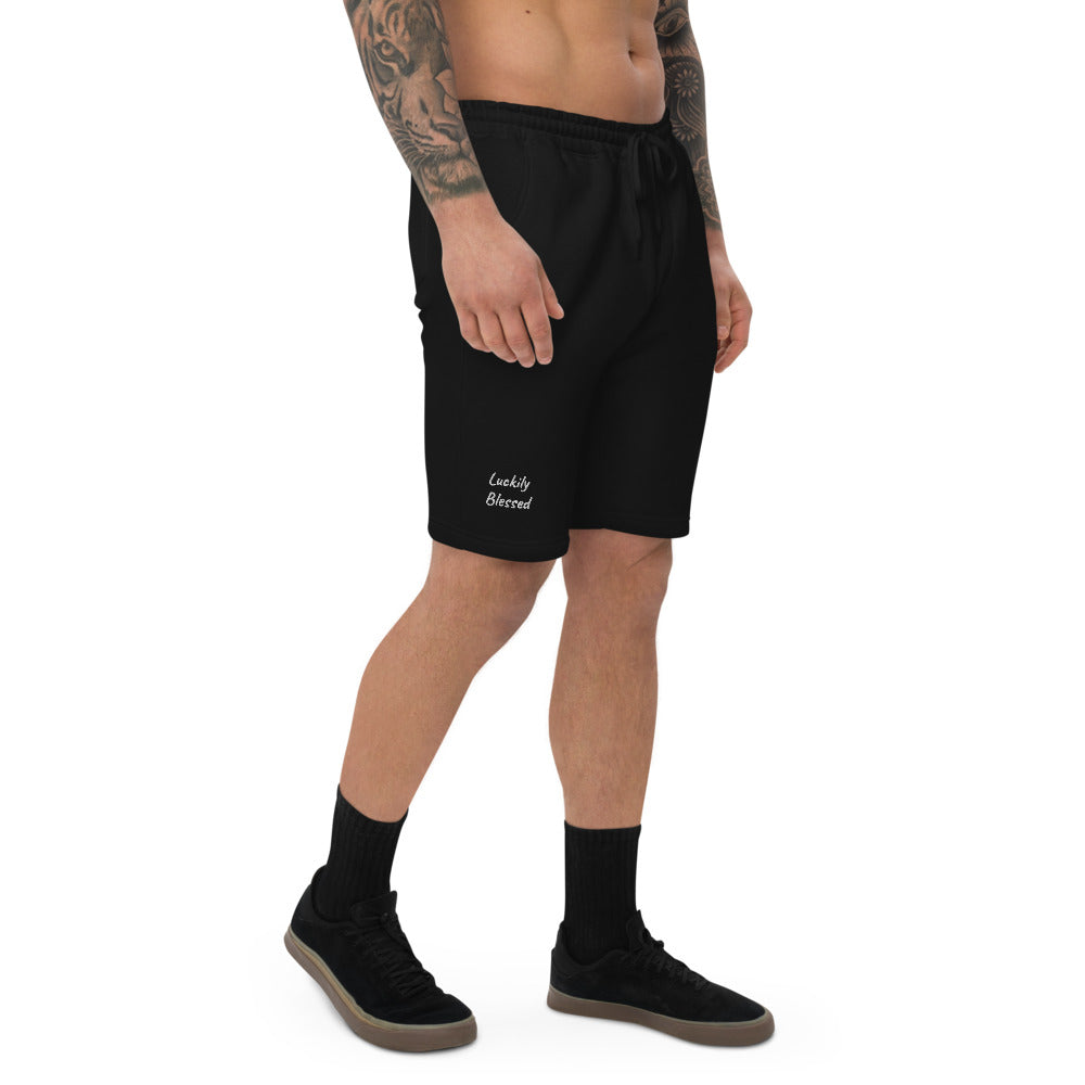 Men's Luckily Blessed fleece shorts